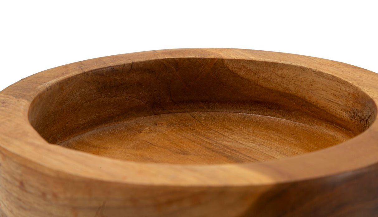 S/TASCHE ERUSI SIMPLE IN TEAK RIC.CM Ø15X9,5 (PEZZI UNICI-NON RIP.IN SERIE)