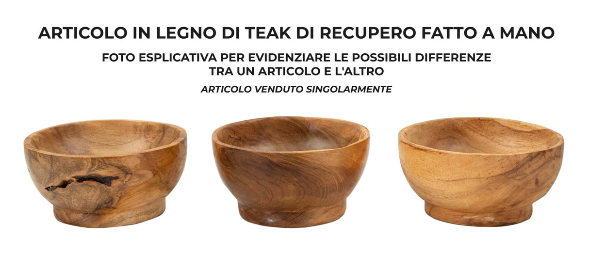 S/TASCHE BUTOT IN TEAK RIC. CM Ø 15X8  (PEZZI UNICI - NON RIP. IN SERIE)