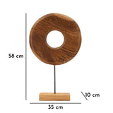 SCULTURA DORAT IN TEAK RICICLATO CM 35X10X58 (PEZZI UNICI - NON RIP. IN SERIE)