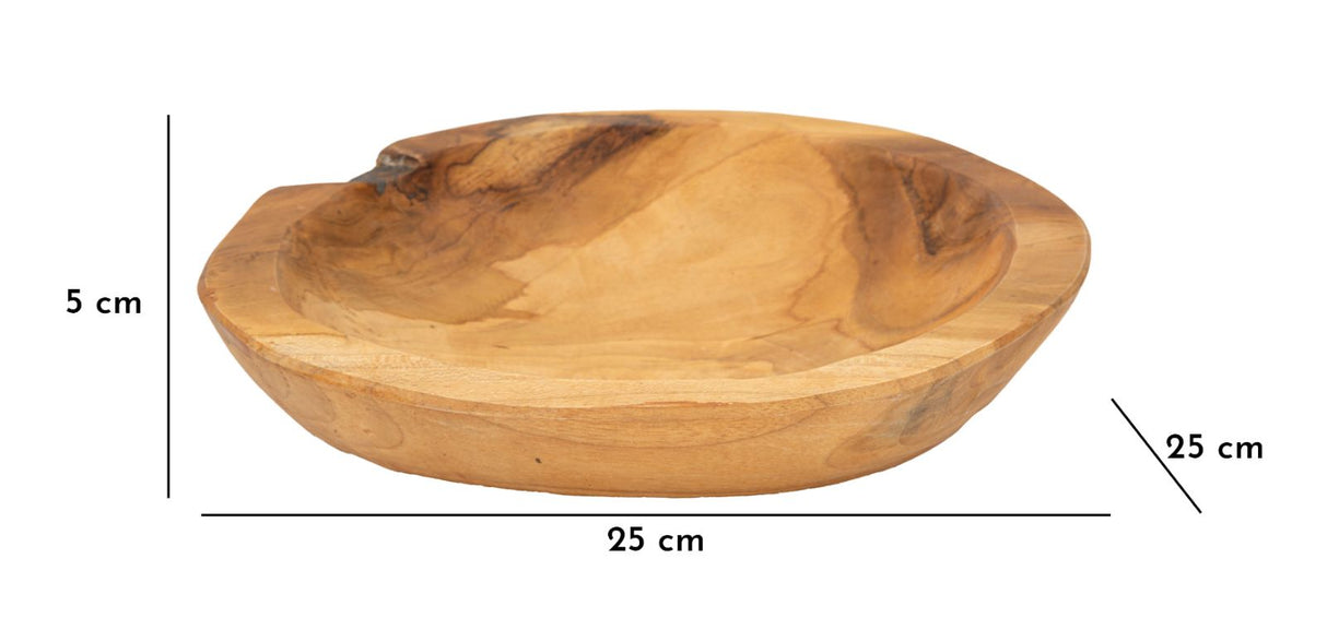 S/TASCHE TIPIC IN TEAK RIC. CM Ø 25X5 (PEZZI UNICI - NON RIP. IN SERIE)