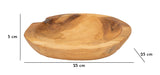 S/TASCHE TIPIC IN TEAK RIC. CM Ø 25X5 (PEZZI UNICI - NON RIP. IN SERIE)
