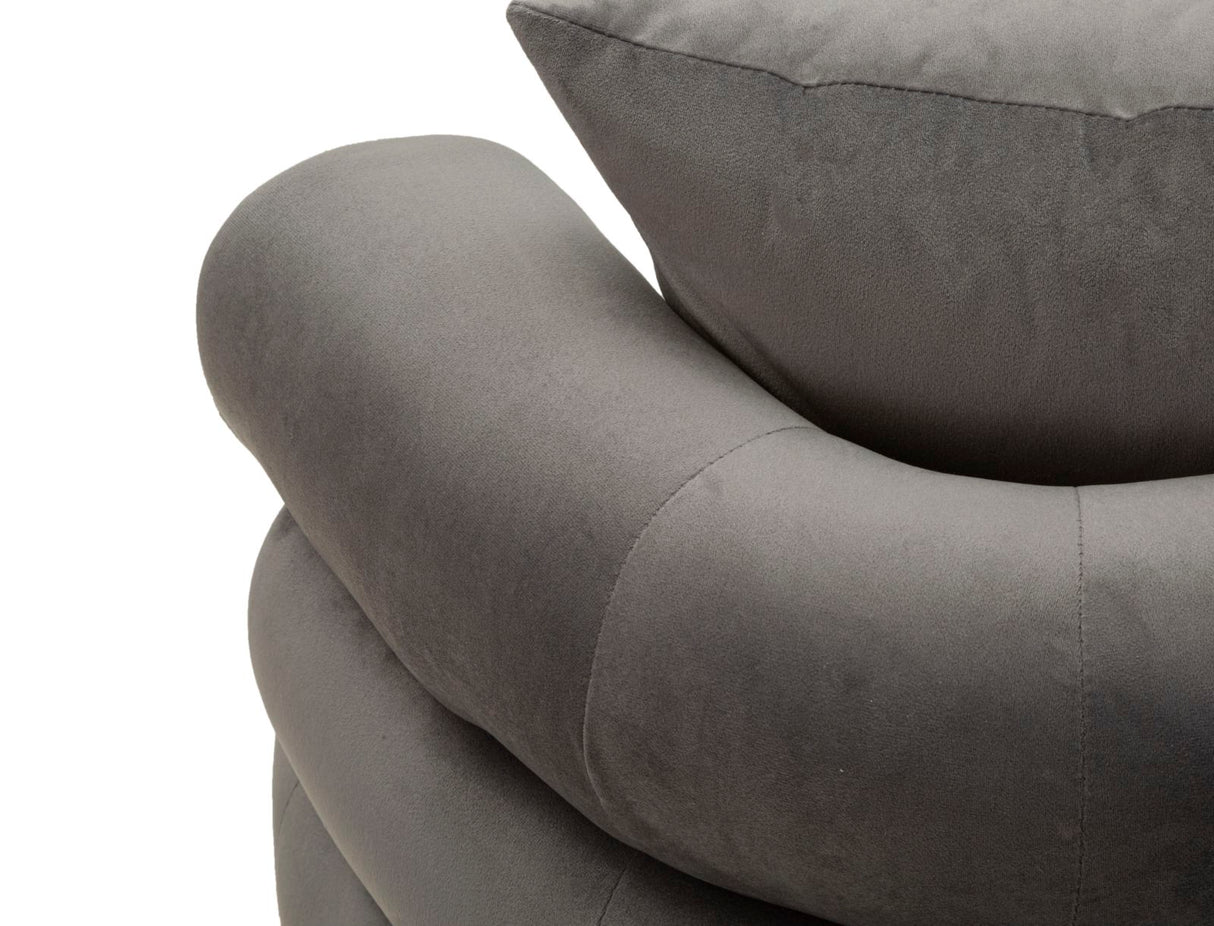 DIVANETTO SILVERY PLUS C/CUSCINI CM 133X68X69