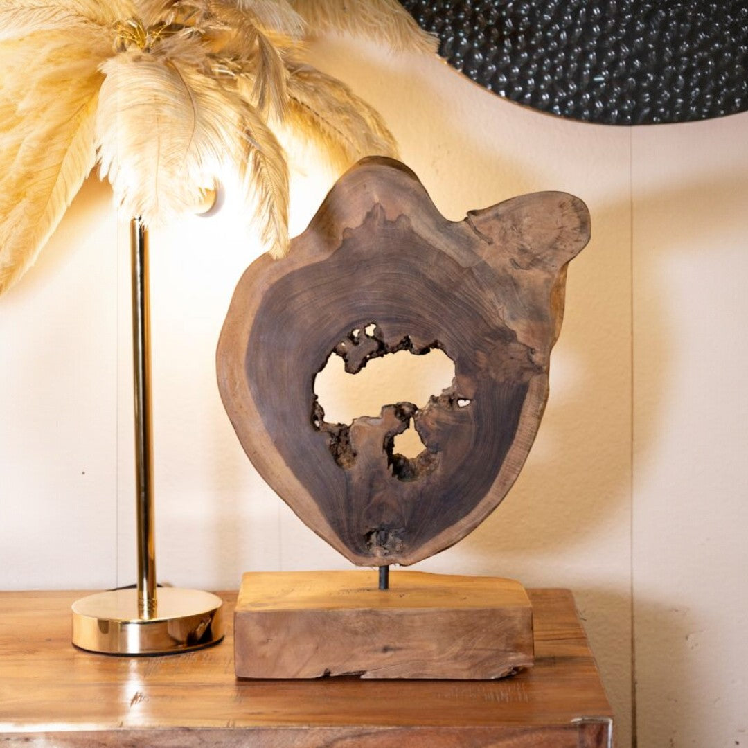 SCULTURA BINTANG IN TEAK RICICLATO CM 31X13X35(PEZZI UNICI - NON RIP. IN SERIE)