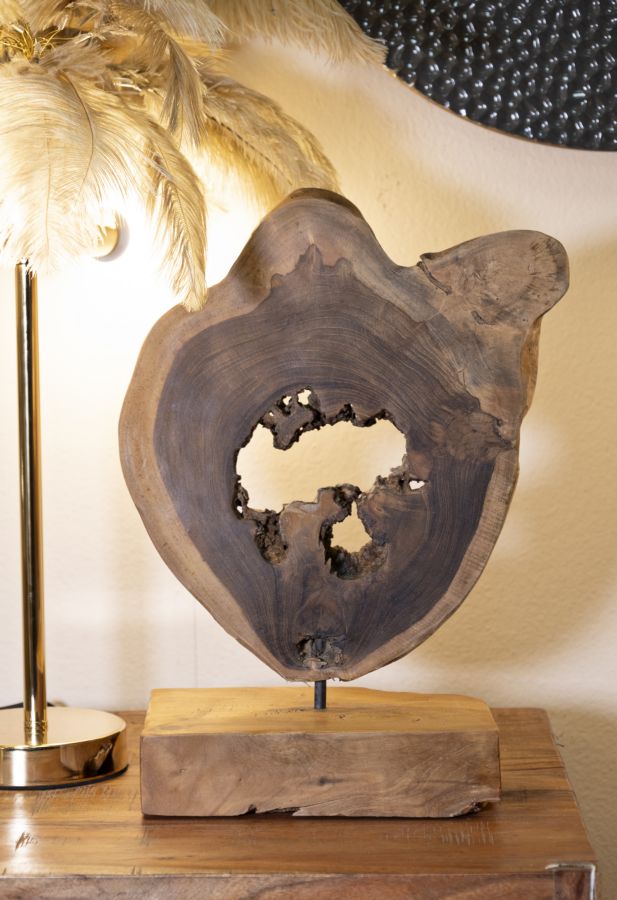SCULTURA BINTANG IN TEAK RICICLATO CM 31X13X35(PEZZI UNICI - NON RIP. IN SERIE)