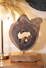 SCULTURA BINTANG IN TEAK RICICLATO CM 31X13X35(PEZZI UNICI - NON RIP. IN SERIE)
