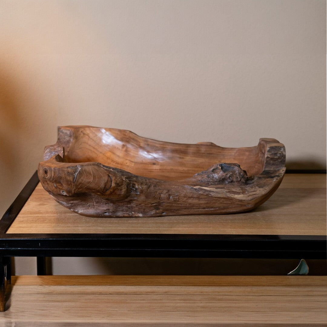 S/TASCHE NARRO IN TEAK RICICLATO CM 29X40X10 (PEZZI UNICI - NON RIP. IN SERIE)