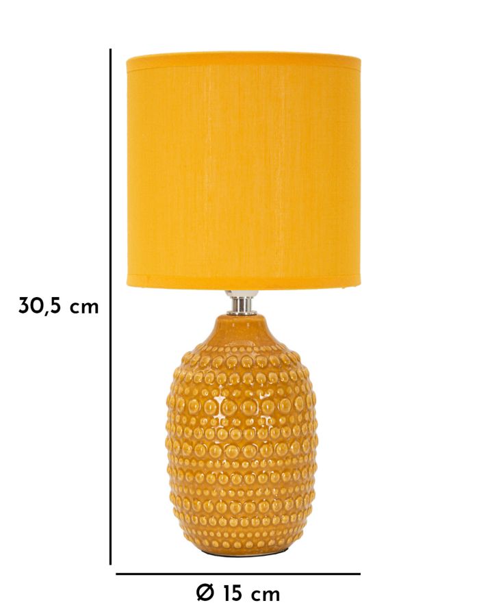 LAMPADA DA COMODINO POINTS OCRA CM Ø 15X 30,5