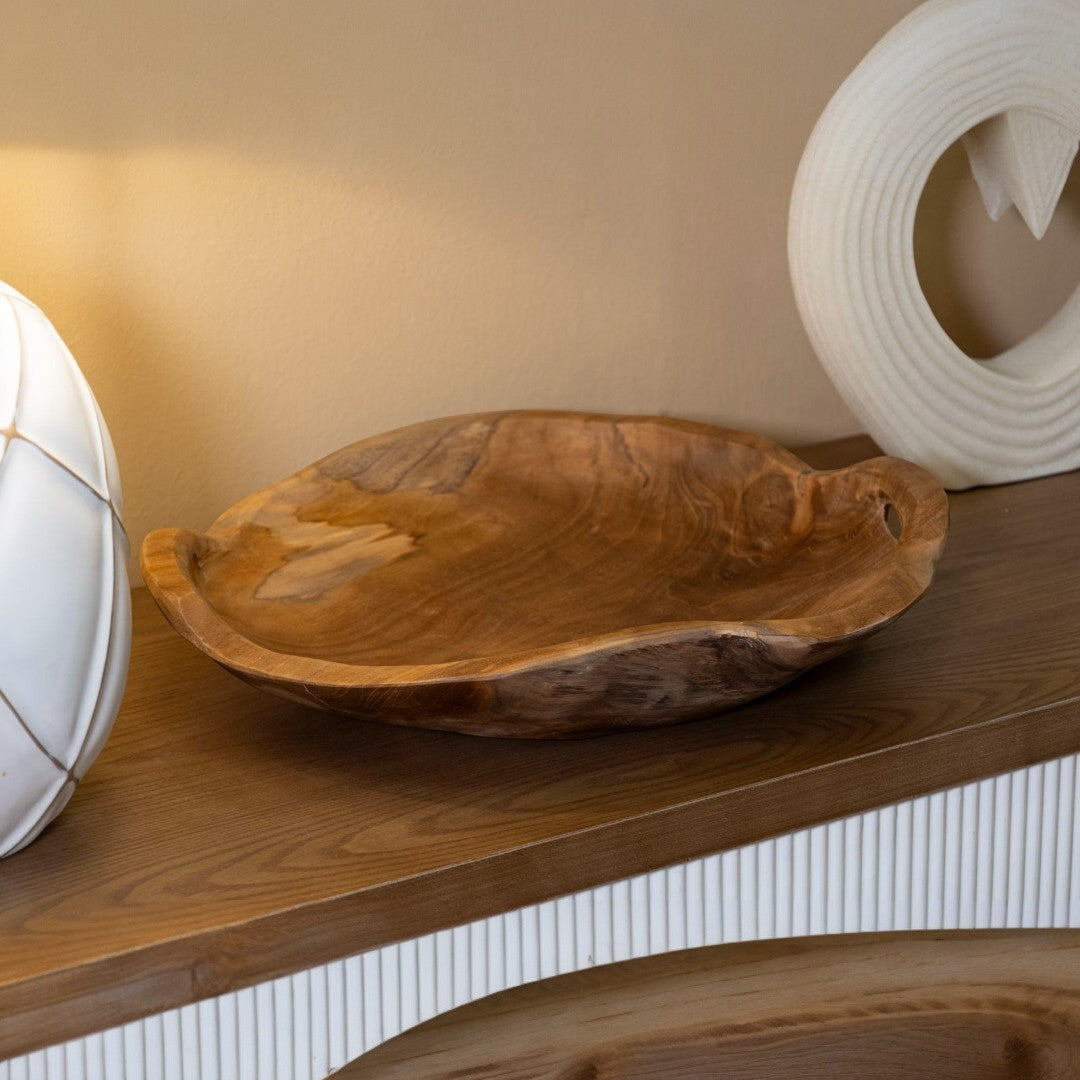 S/TASCHE WAHAN IN TEAK RICICLATO CM  42X36X7 (PEZZI UNICI - NON RIP. IN SERIE)