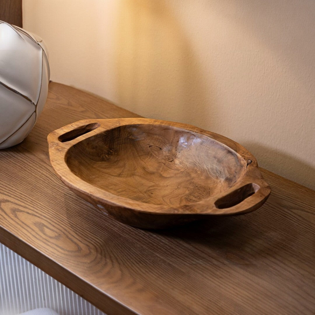 S/TASCHE WAN IN TEAK RICICLATO CM 37X26,5X7 (PEZZI UNICI - NON RIP. IN SERIE)