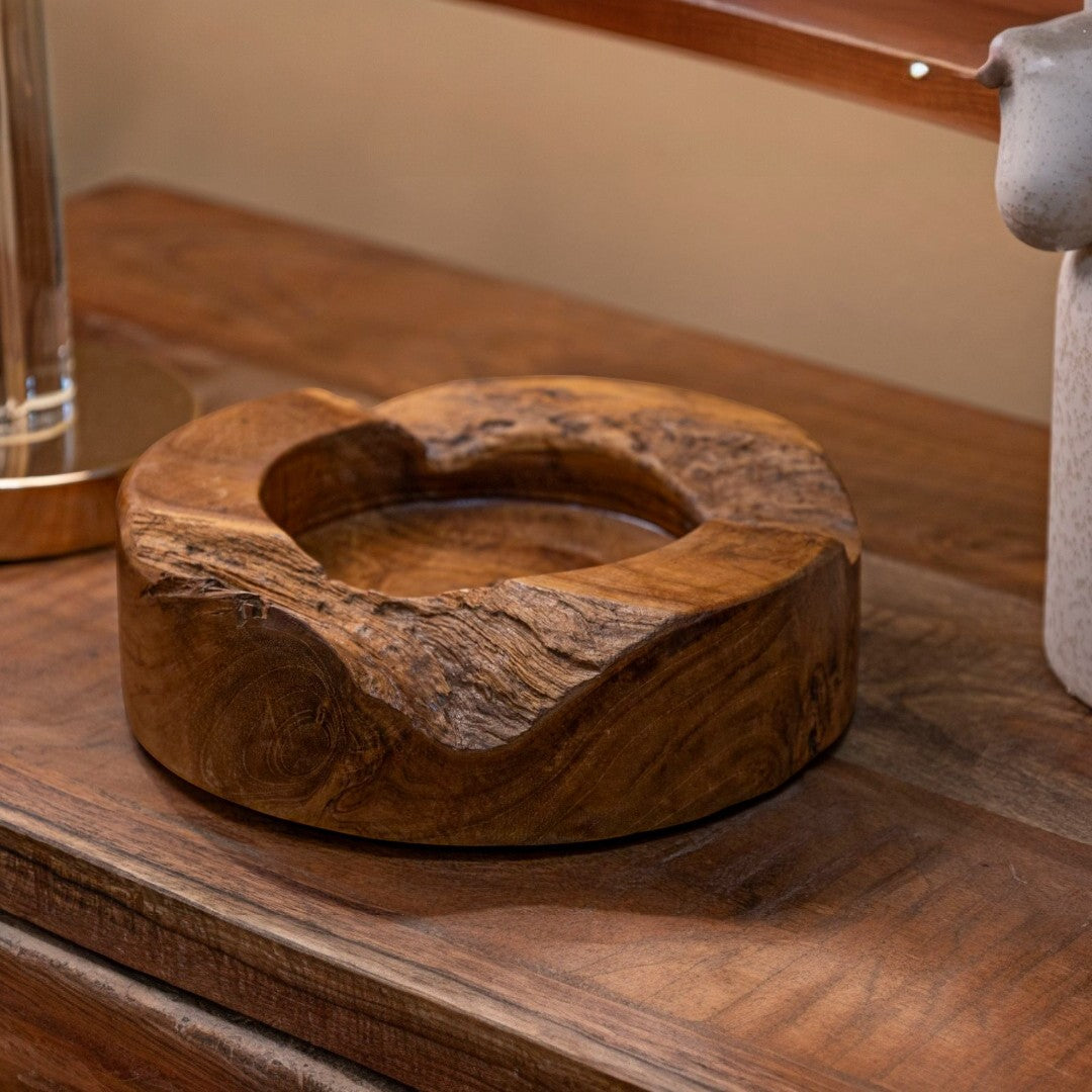 S/TASCHE ERUSI PLUS IN TEAK RIC.CM Ø 21X6 (PEZZI UNICI - NON RIP. IN SERIE)