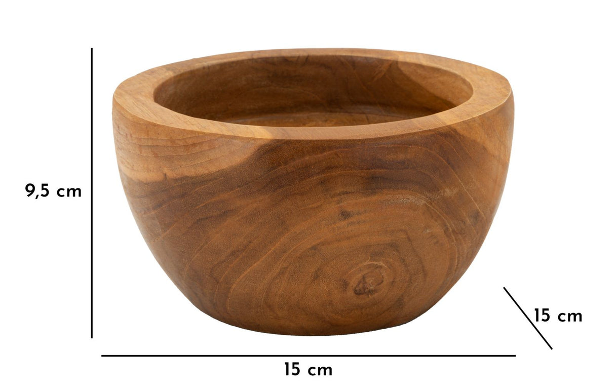 S/TASCHE ERUSI SIMPLE IN TEAK RIC.CM Ø15X9