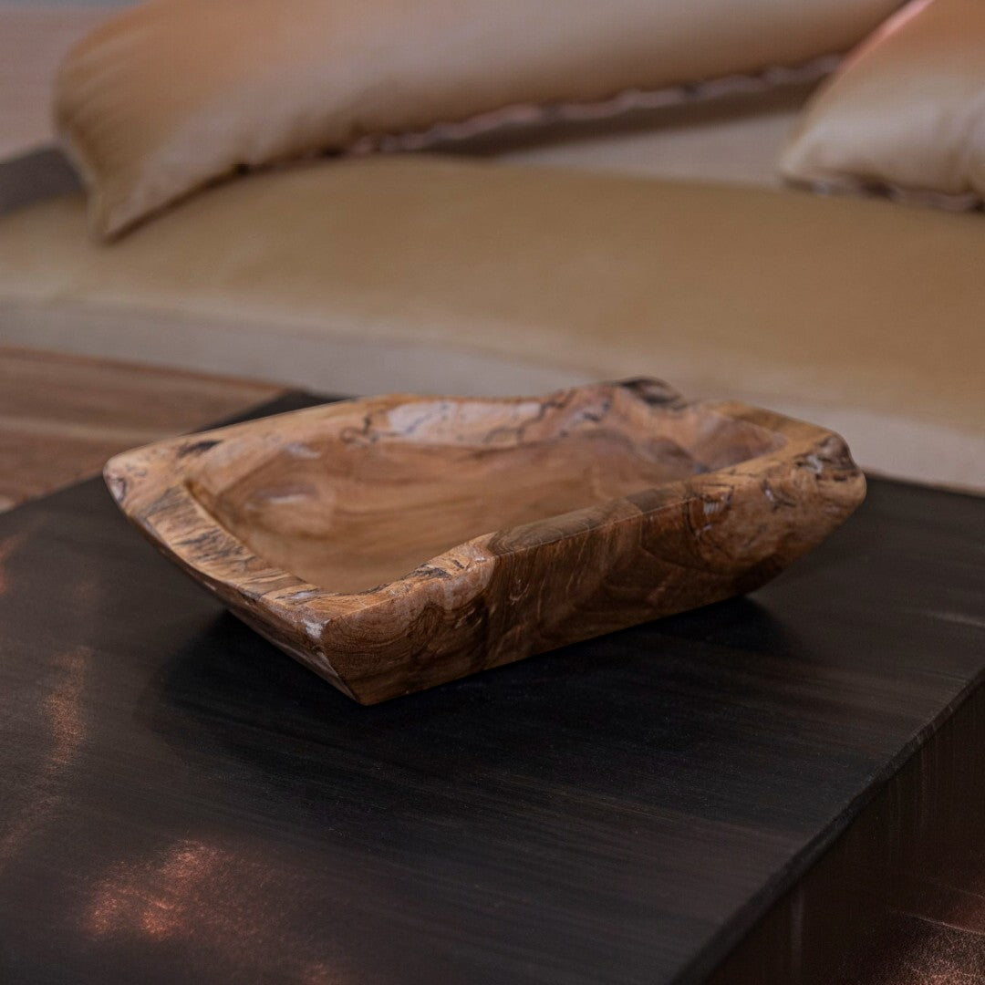 S/TASCHE KUTAK IN TEAK RIC.CM 25X19X7  (PEZZI UNICI - NON RIP. IN SERIE)