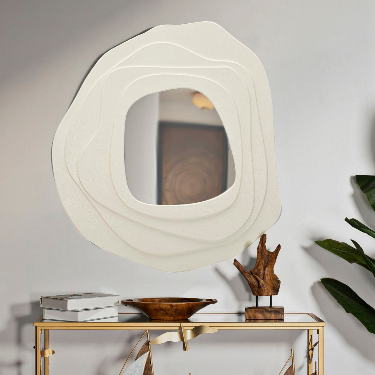 SPECCHIO DA MURO DALIA BIANCO CM 90X4X97