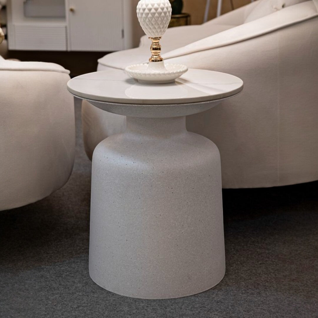 TAVOLINETTO WHITE FUSH CM Ø 40X47
