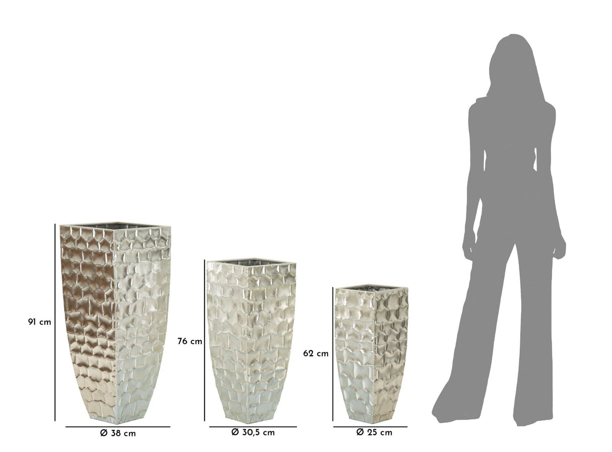 P/VASI TRIS ARGY CM Ø 38,1X90,8-30,5X75,6-24,8X62,2