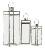 LANTERNE SILVER SET 3 PZ CM 22X22