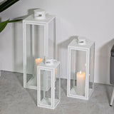 LANTERNE WHITE SET 3 PZ CM 22X22X66-18X18X49,5-14X14X39