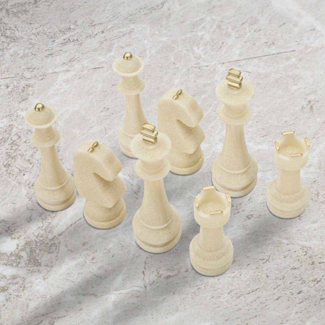 SCACCHI QUARZY SET 8 PZ ASSORTITI CM Ø 4,4X9,2-4,3X13,3-5X16-X4,5X10,3