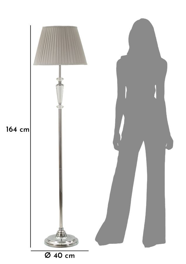 LAMPADA DA TERRA SILVERY CM Ø 164X40