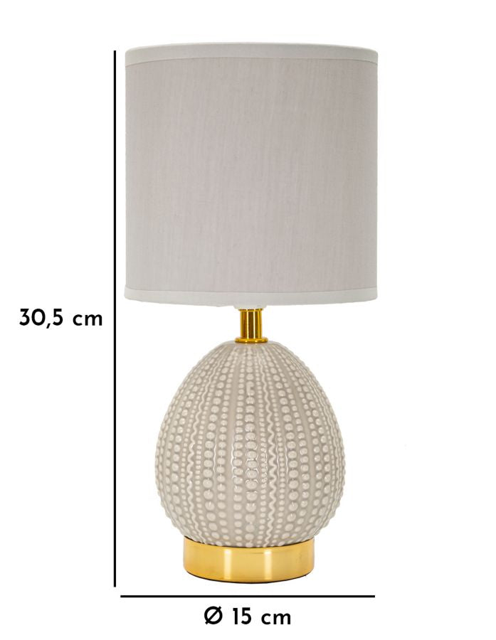 LAMPADA DA COMODINO FLAVI GRIGIA CM Ø 15X30,5