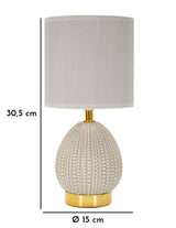 LAMPADA DA COMODINO FLAVI GRIGIA CM Ø 15X30,5