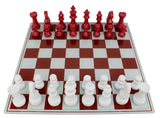 SET SCACCHIERA ROSSA/BIANCA CM 61X61X14