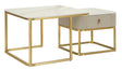 TAVOLI DA CAFFE' BEAUTY COPPIA CM 70X70X48-50X50X43