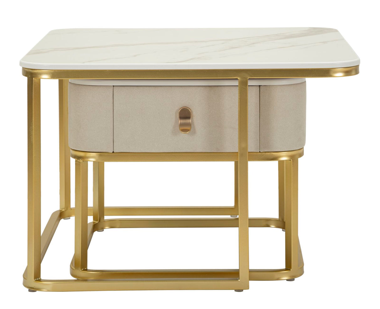 TAVOLI DA CAFFE' BEAUTY COPPIA CM 70X70X48-50X50X43,5