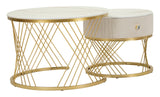 TAVOLI DA CAFFE' VOTIX COPPIA CM Ø 70X48-50X43