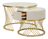 TAVOLI DA CAFFE' VOTIX COPPIA CM Ø 70X48-50X43,5