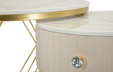 TAVOLI DA CAFFE' VOTIX COPPIA CM Ø 70X48-50X43,5