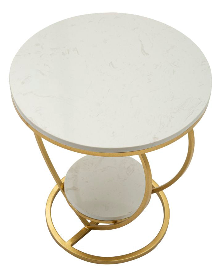 TAVOLINETTO HEART ORO CM Ø 40X45,5