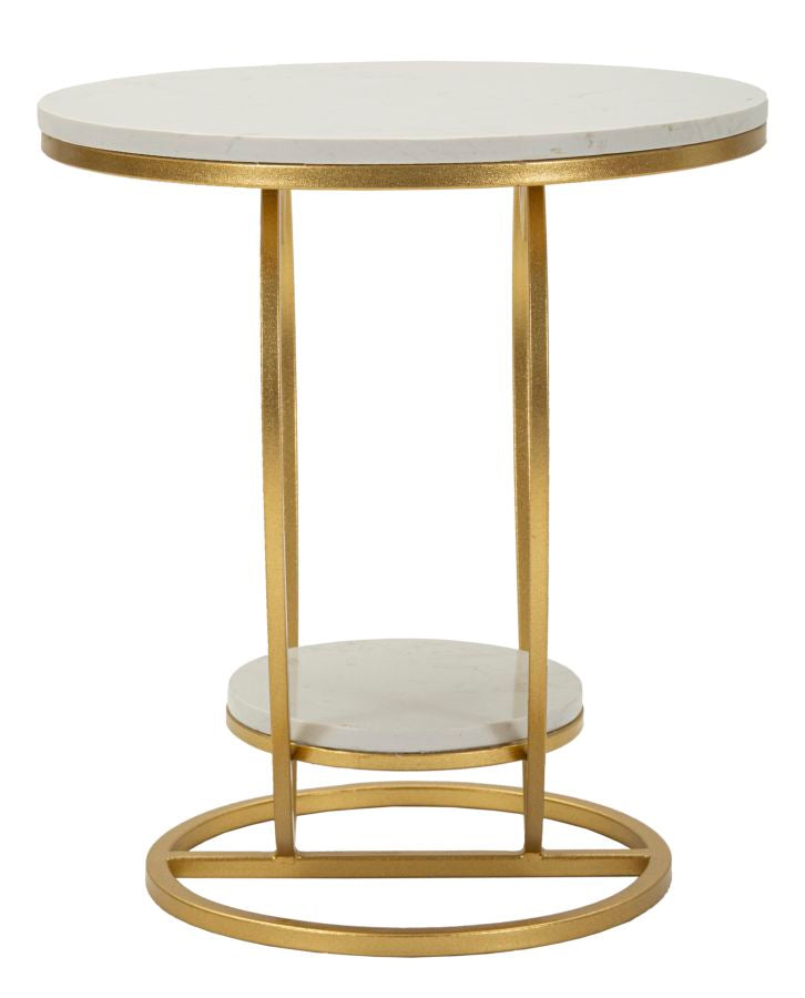 TAVOLINETTO HEART ORO CM Ø 40X45,5
