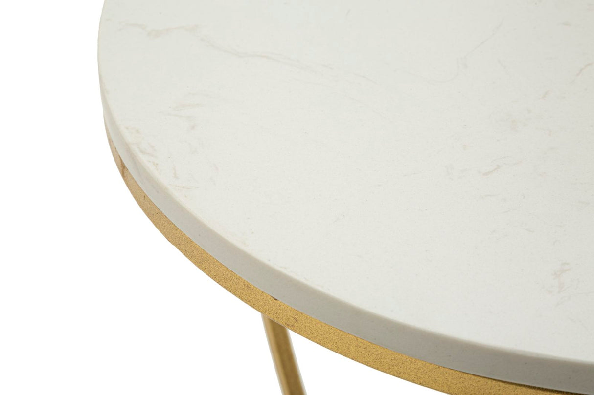 TAVOLINETTO HEART ORO CM Ø 40X45,5