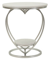 TAVOLINETTO HEART ARGENTO CM Ø 40X45