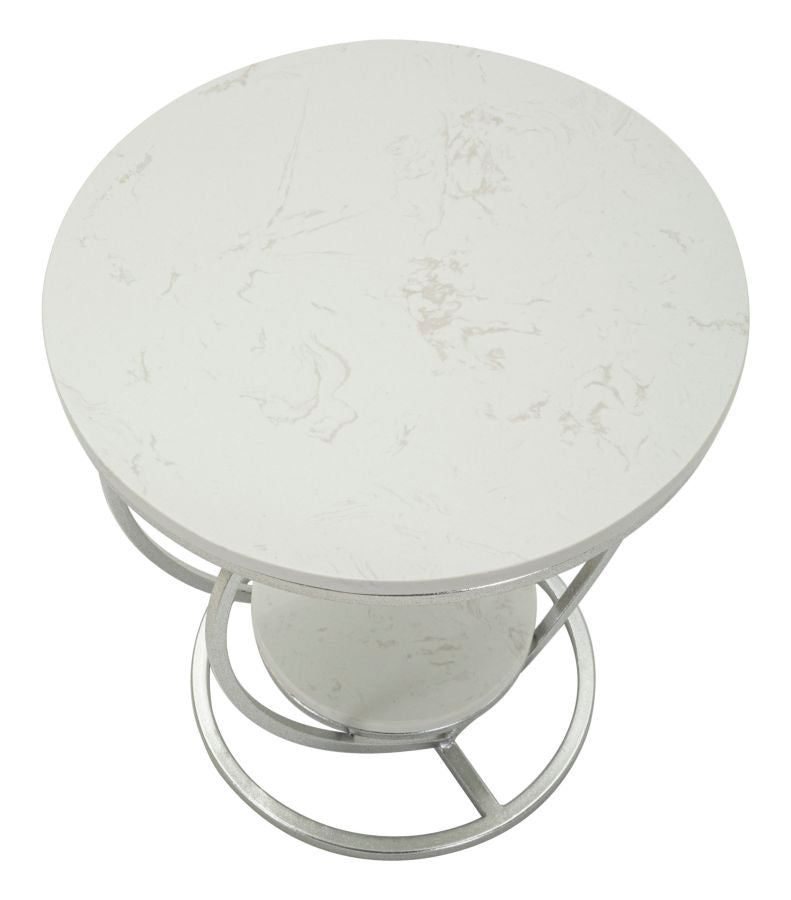 TAVOLINETTO HEART ARGENTO CM Ø 40X45,5
