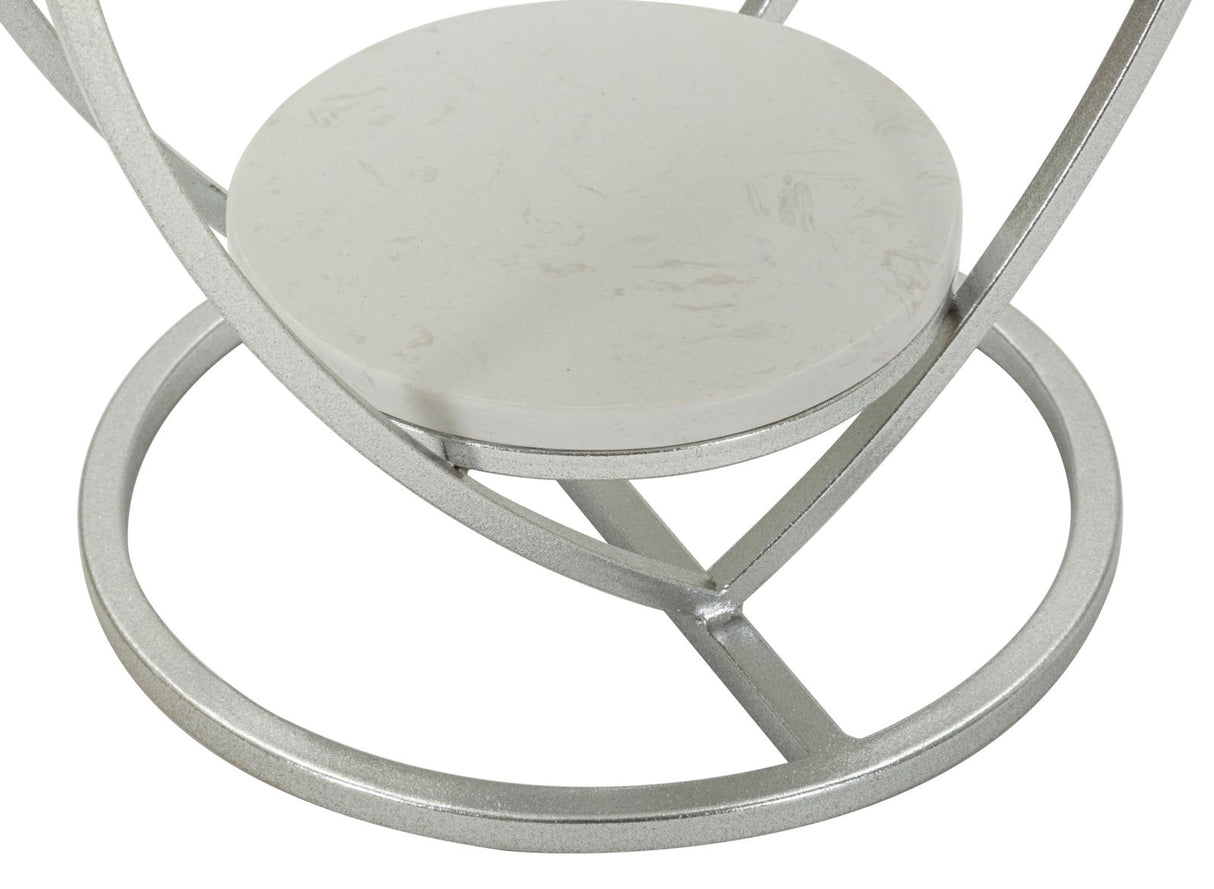 TAVOLINETTO HEART ARGENTO CM Ø 40X45,5