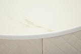 COMODINO/TOLETTA C/PUFF VELLIT CREMA CM Ø 52X70 - Ø 36X39