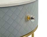 COMODINO/TOLETTA C/PUFF VELLIT CELESTE - FERRETTI