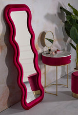SPECCHIO DA MURO EMILY VELLUTO FUXIA - FERRETTI