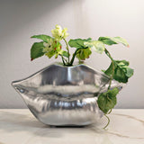 VASO MOUTH LIP SILVER CM 23X8X12