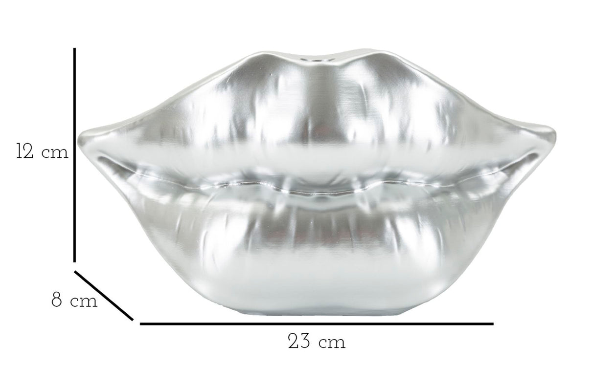 VASO MOUTH LIP SILVER CM 23X8X12