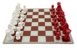 SET SCACCHIERA ROSSA/BIANCA CM 61X61X14