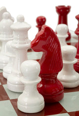 SET SCACCHIERA ROSSA/BIANCA CM 61X61X14