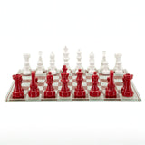 SET SCACCHIERA ROSSA/BIANCA CM 61X61X14