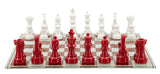 SET SCACCHIERA ROSSA/BIANCA CM 61X61X14
