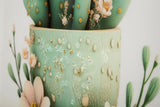 STAMPA SU TELA LACCATA C/CORNICE VASETTO CACTUS -D- CM 40X2,8X40