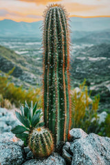 STAMPA SU TELA LACCATA C/CORNICE CACTUS -A- CM 60X4X90