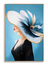 DIPINTO SU TELA LACCATO DORI C/CORNICE -B- CM 62X4X92