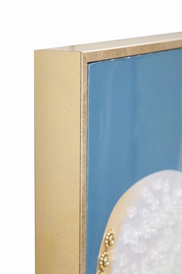 DIPINTO SU TELA LACCATO DORI C/CORNICE -B- CM 62X4X92